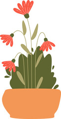 Spring Potted Plant Illustration