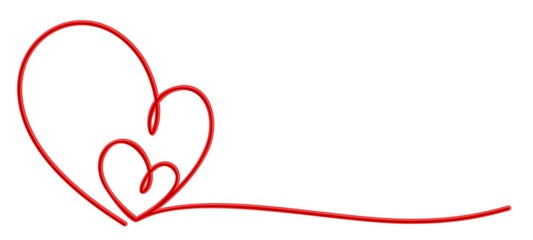 Stylized symbol of a red hearts.
