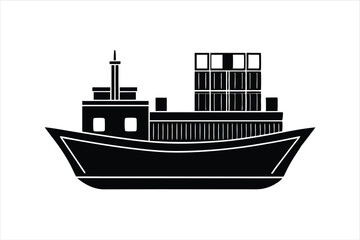 Obraz premium Marine Trade Ship Vector Design for Editorial and Commercial Use