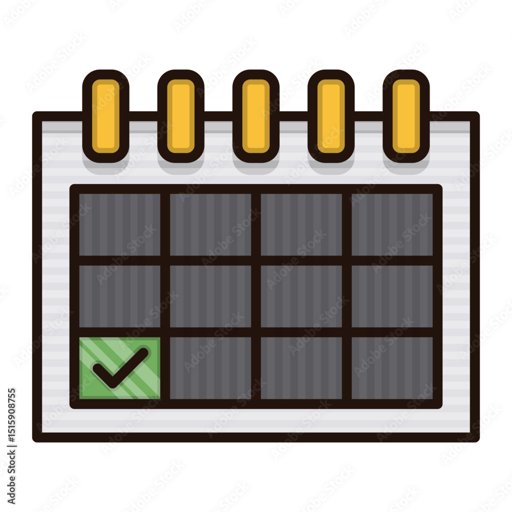 Poster minimalist transparent calendar icon suitable for reminders and scheduling tasks efficiently