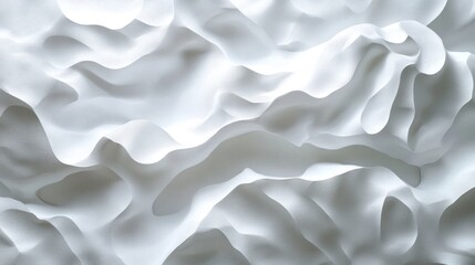 Abstract White Texture: Sculpted Light and Shadow