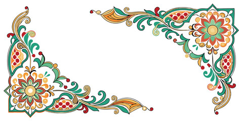 colorful floral frame Decoration