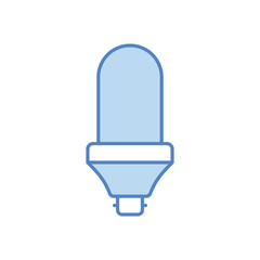 Led Flame Bulb Icon vector stock illustration