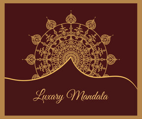 Arabesque mandala pattern design with abstract background. Hand drawn gorgeous ethnic for card, cover, invitation card, anniversary card