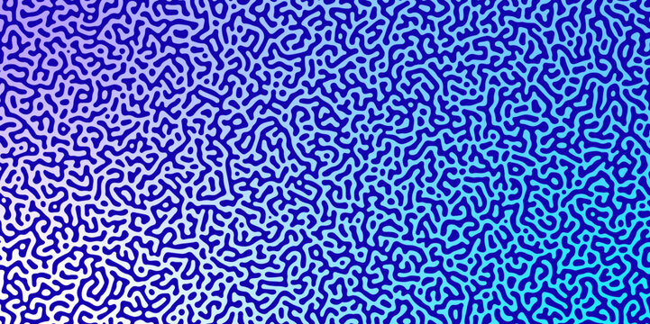 Abstract truing organic wallpaper Turing reaction diffusion monochrome seamless pattern with chaotic motion. Organic lines in Memphis. abstract Turing organic wallpaper background. Vector illustration