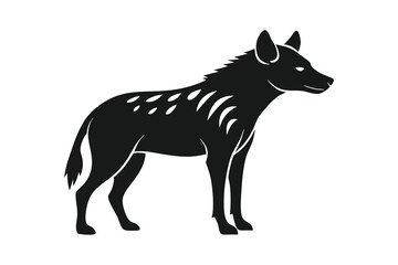 Fototapeta premium Hyena line art vector illustration on white background