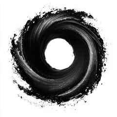 Abstract black vortex on white background