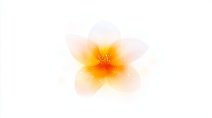 Fototapeta premium Elegant simplicity single flower on pristine white background for pure visual delight