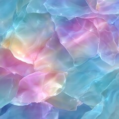 Soft pastel colored translucent layers with a dreamy, ethereal quality.