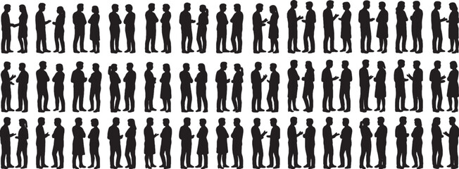 silhouette of couple talking