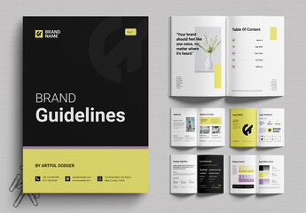 Modern Brand Guidelines Template with Visual Identity