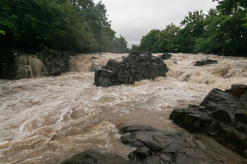 overflowing river water