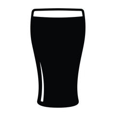 Beer glass icon silhouette vector illustration