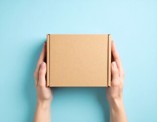 Hands holding a cardboard box (3)