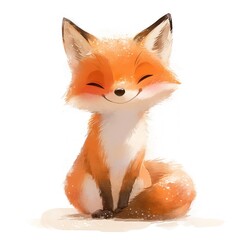 Obraz premium Fox with Winking illustration animal style.