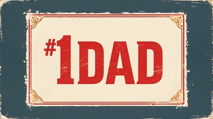 Celebrate Father's Day with this #1 Dad Vintage-Style Sign A Perfect Gift for the Best Dad Ever