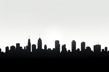 Obraz premium Cityscape silhouette architecture landscape.