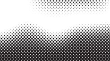 Abstract Dotted black Halftone on white Background