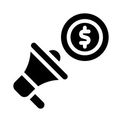 megaphone glyph icon