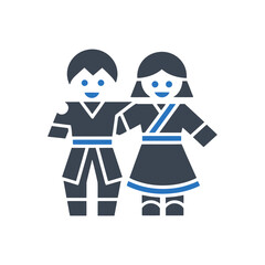 Couple in Traditional Clothes Icon