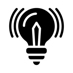 light bulb glyph icon