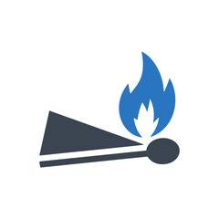 Matchstick and Flame Icon