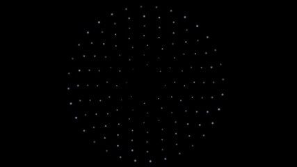 Concentric Rings of Softly Glowing Dots Rotating in Alternating Directions with Hypnotic Motion on Black Background in Seamless Elegant Loop Animation - Powered by Adobe
