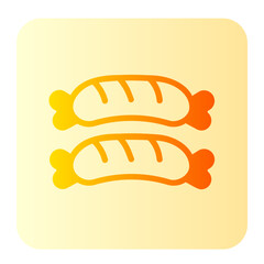 spicy pork sausage gradient icon