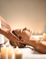 マッサージを受けている女性