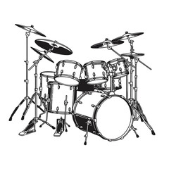 drum kit isolated on white
