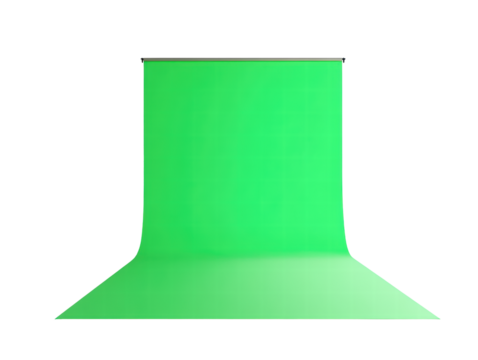 Isolated Green Screen Backdrop with Stand
