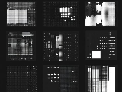Complex digital grid patterns - Powered by Adobe
