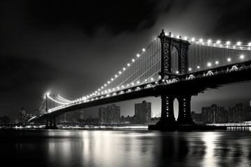 Obraz premium Manhattan Bridge bridge city architecture.