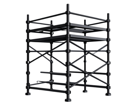 Construction Scaffolding Symbol – Black Vector Clipart PNG
