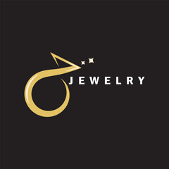 jewelry ring logo icon vector concept design template