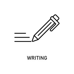 Icon a writing, isolated against a clean background.