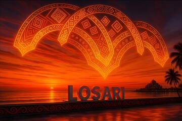 Losari Beach Sunset and Makassar Batik Aurora: A Bugis Cultural Symphony in the Sky of South Sulawesi Indonesia 
