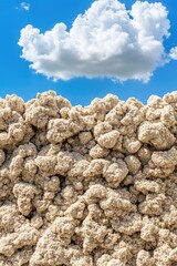 Sand formations against a clear sky