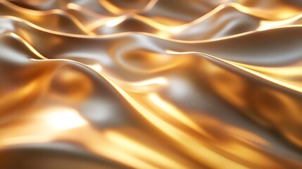 Elegant Smooth Metallic Gold Texture with Ample Copy Space for Sophisticated Designs and Branding Purposes