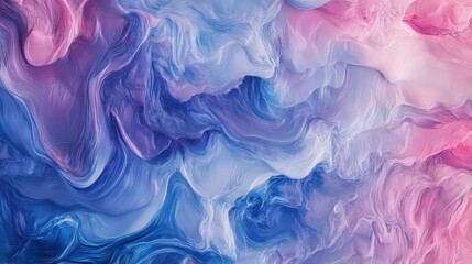 Fototapeta premium Abstract watercolor painting featuring swirling shades of blue purple and pink colors in a fluid design