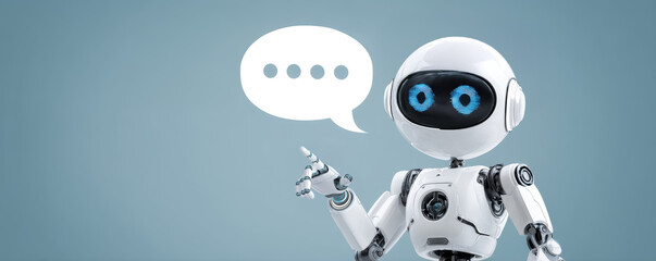 Ai robot developing conversation prompts in a digital environment