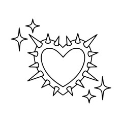 heart with spikes outline