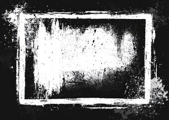 Grunge rectangular frame with distressed texture