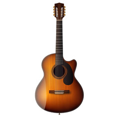 Obraz premium coustic guitar isolated on white and transparent background.