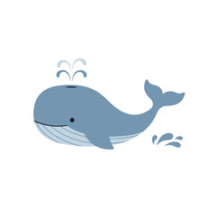 Naklejka premium Whale in water