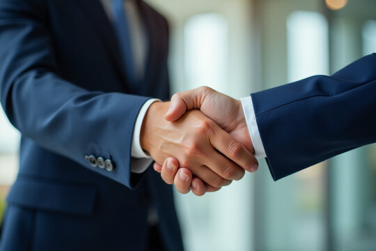 businessmen handshake after good deal