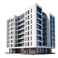 Naklejka premium Modern Apartment Building in Urban Setting