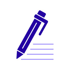 Icon a pen, isolated against a clean background.