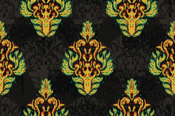 abstract batik motif or abstract damask motif