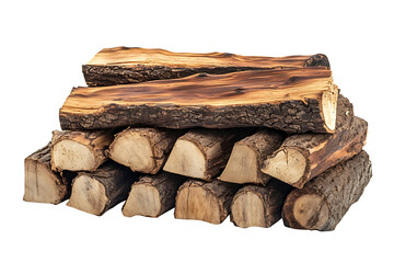 Stacked Natural Firewood with Rustic Texture and Copyspace